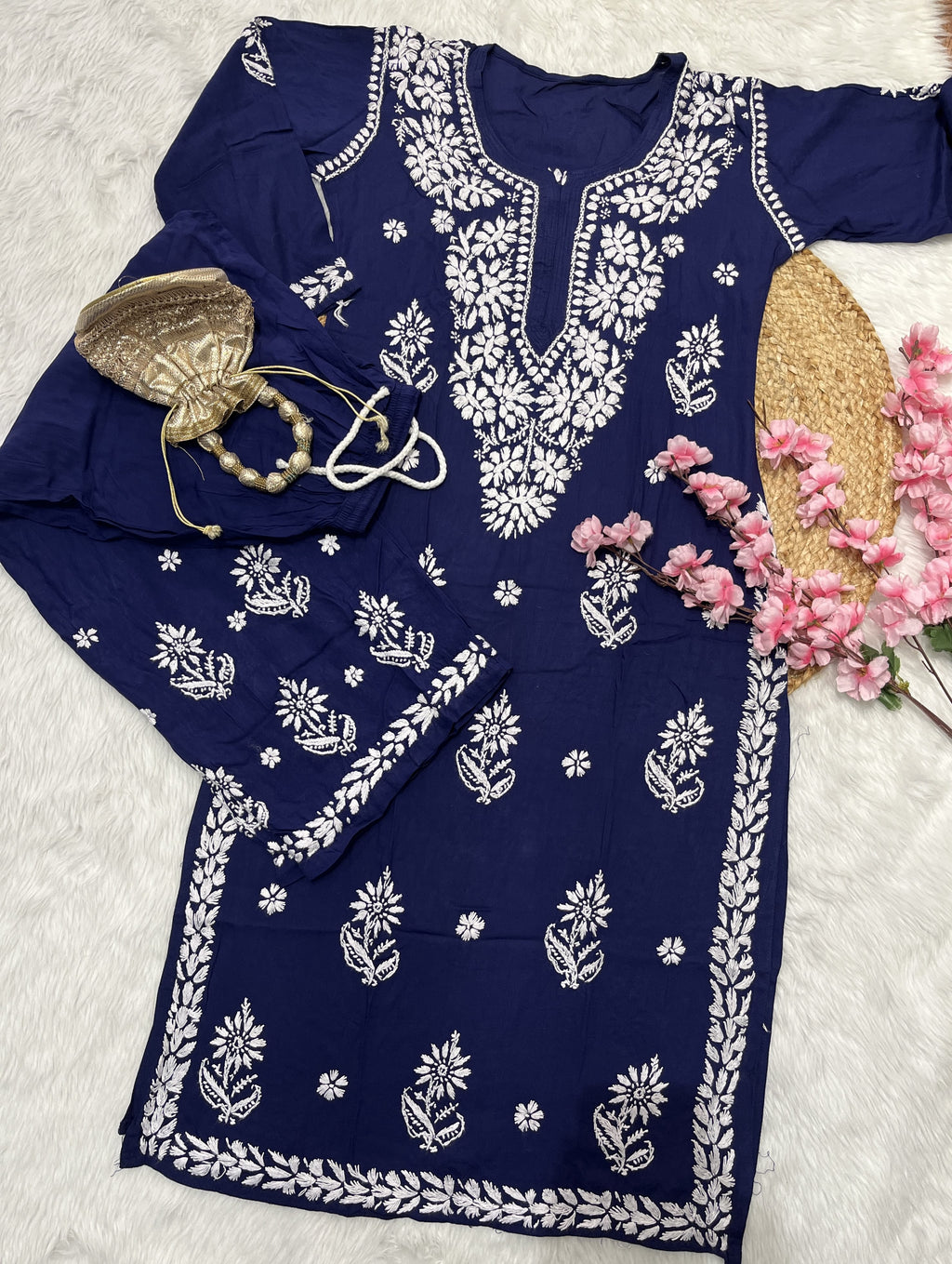Tahaani | Chikankari Kurti with Palazzo