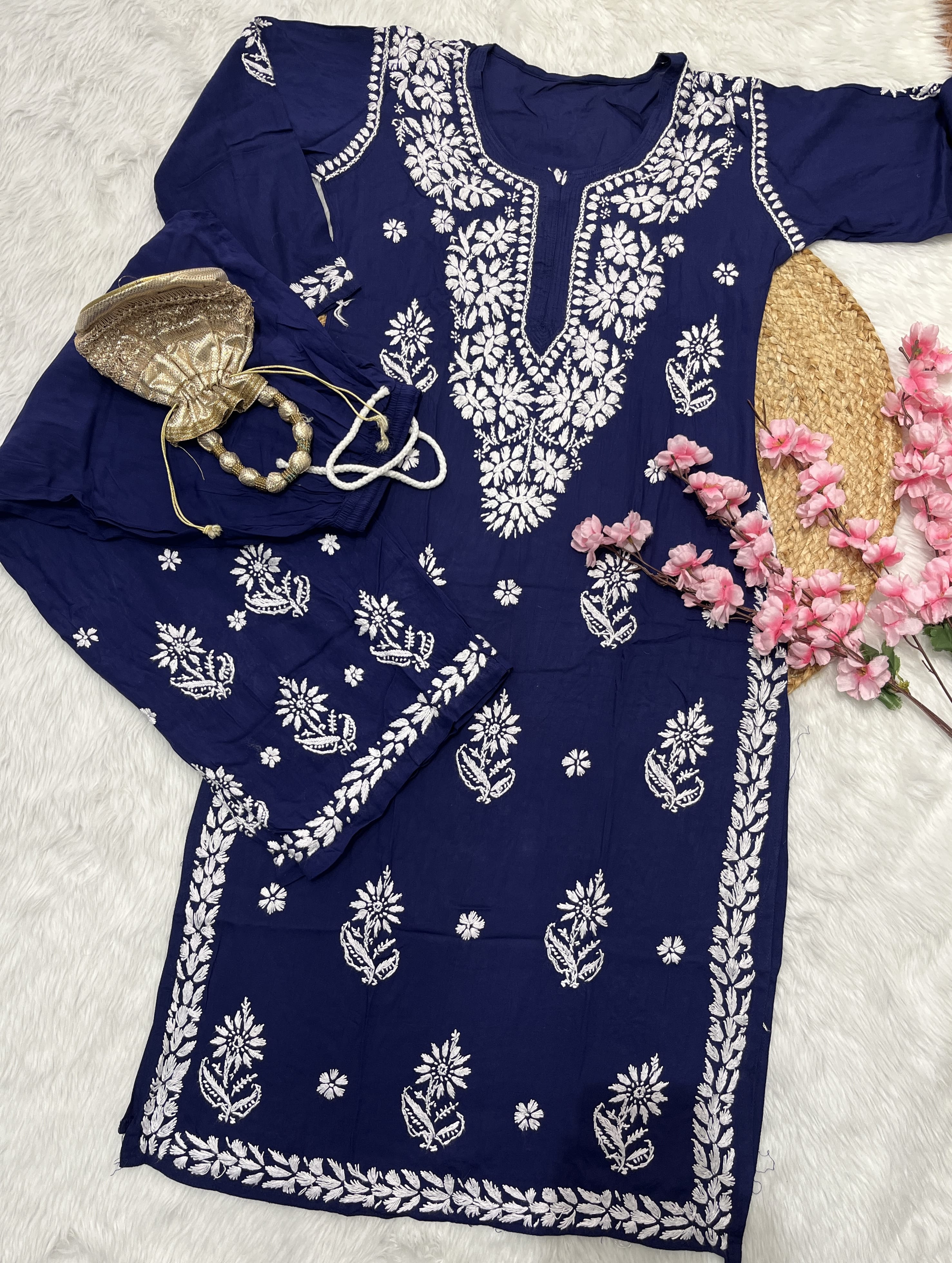 Tahaani | Chikankari Kurti with Palazzo