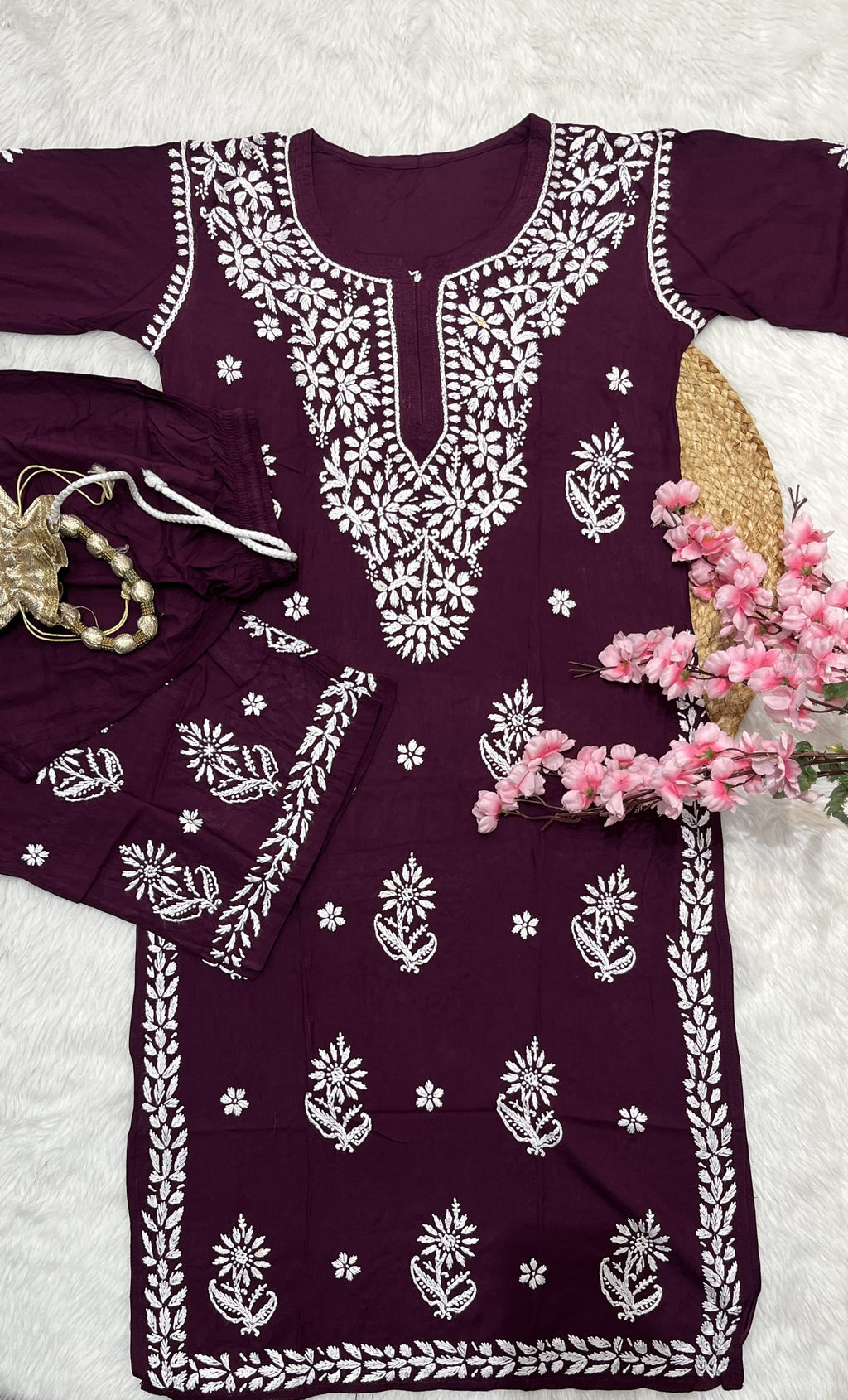 Tahaani | Chikankari Kurti with Palazzo
