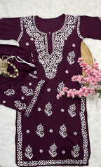 Tahaani | Chikankari Kurti with Palazzo
