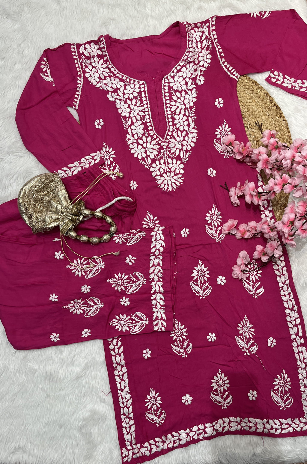 Tahaani | Chikankari Kurti with Palazzo