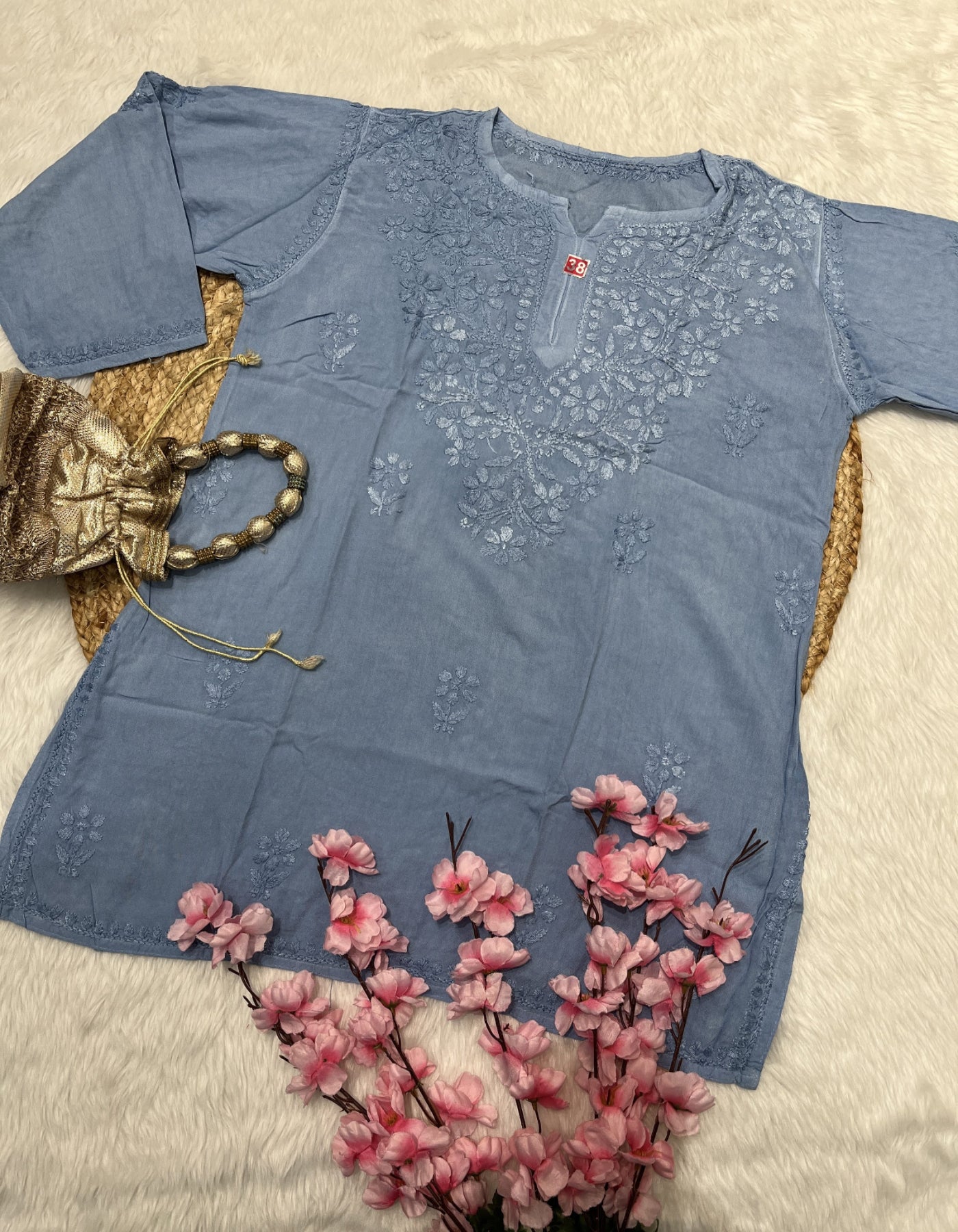 Rifat | Chikankari Rayon Short Kurti