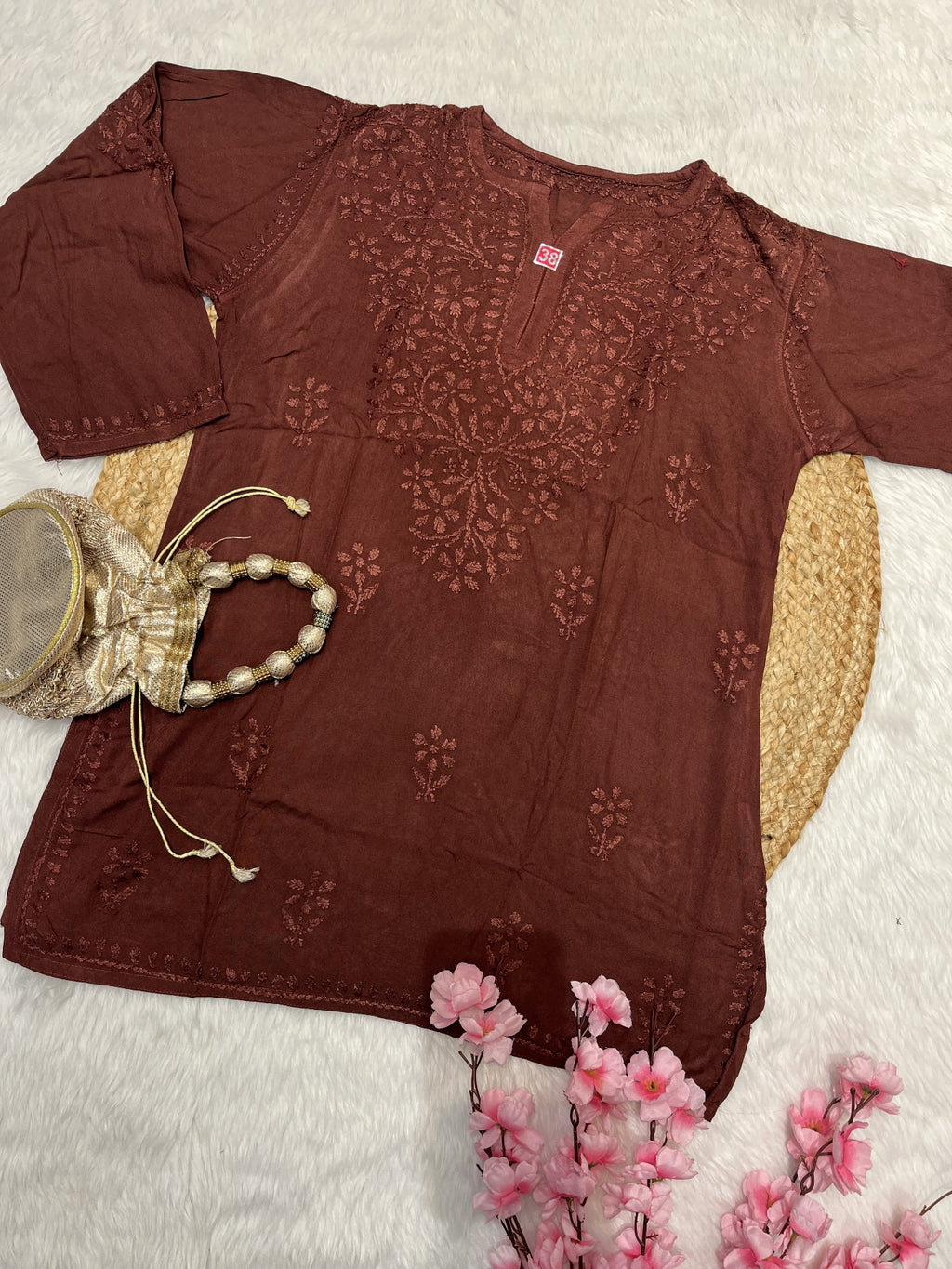 Rifat | Chikankari Rayon Short Kurti
