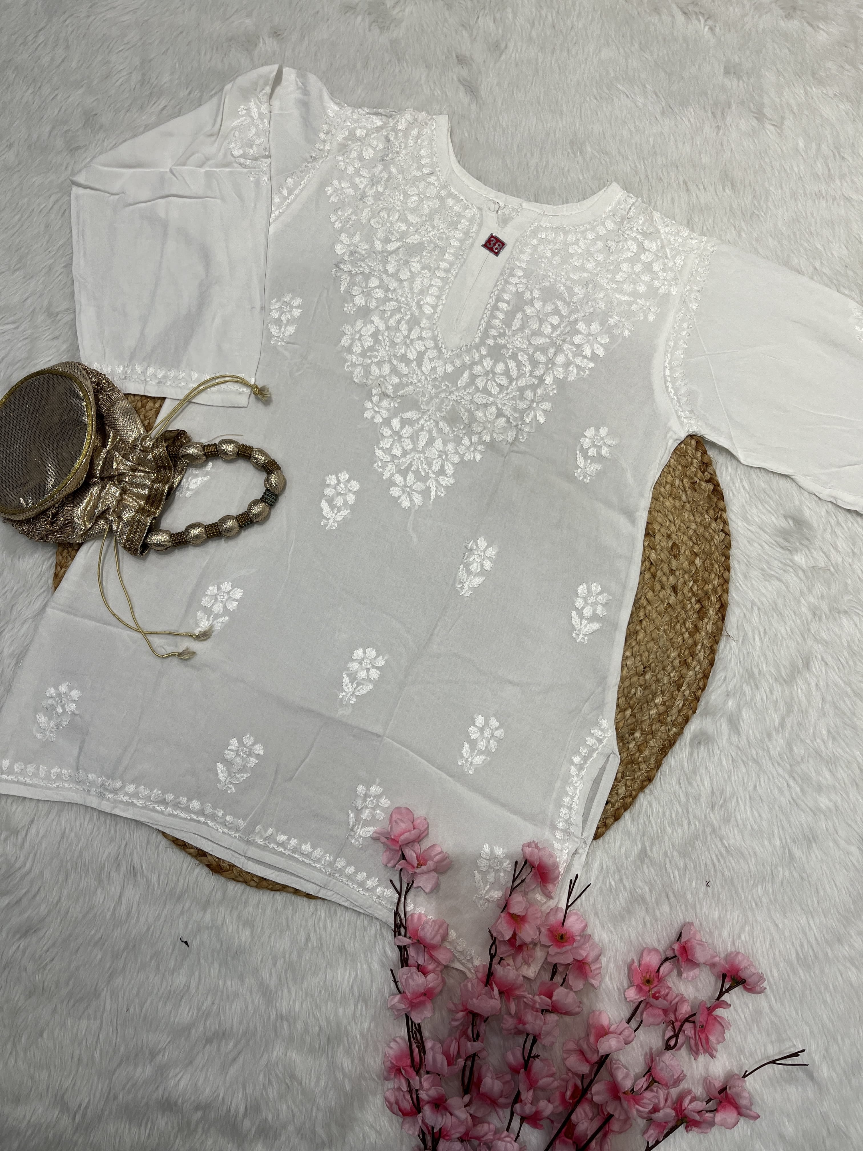 Rifat | Chikankari Rayon Short Kurti