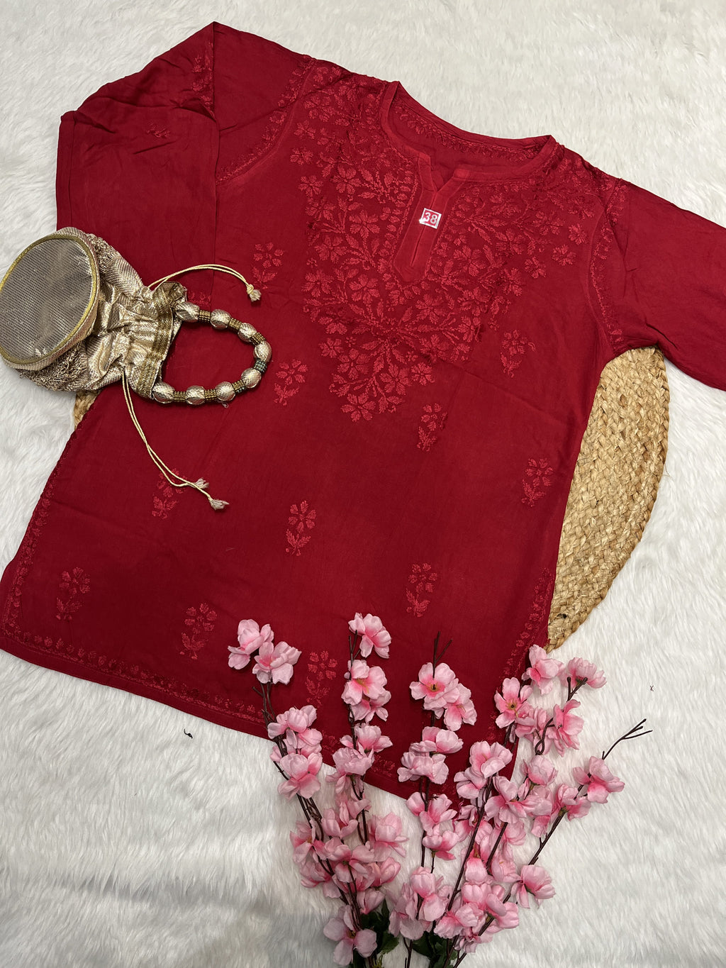 Rifat | Chikankari Rayon Short Kurti