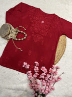 Rifat | Chikankari Rayon Short Kurti