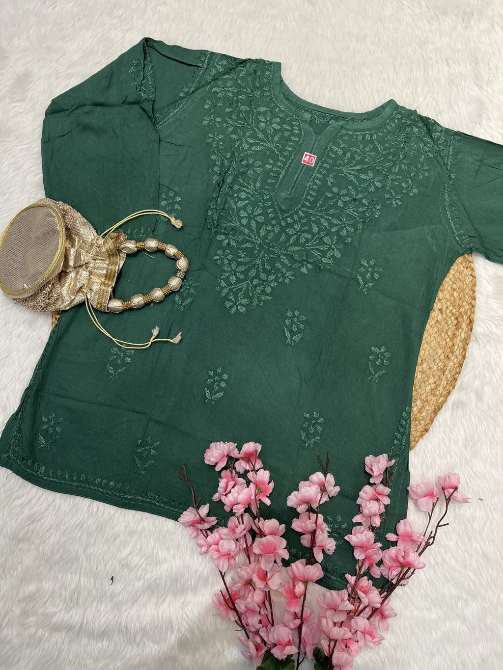 Rifat | Chikankari Rayon Short Kurti