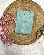 Raha | Chikankari Jacquard Cotton Long Kurti II