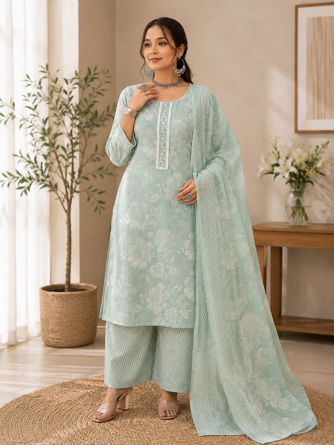 Zaraya | Rayon Kurta Pant Set