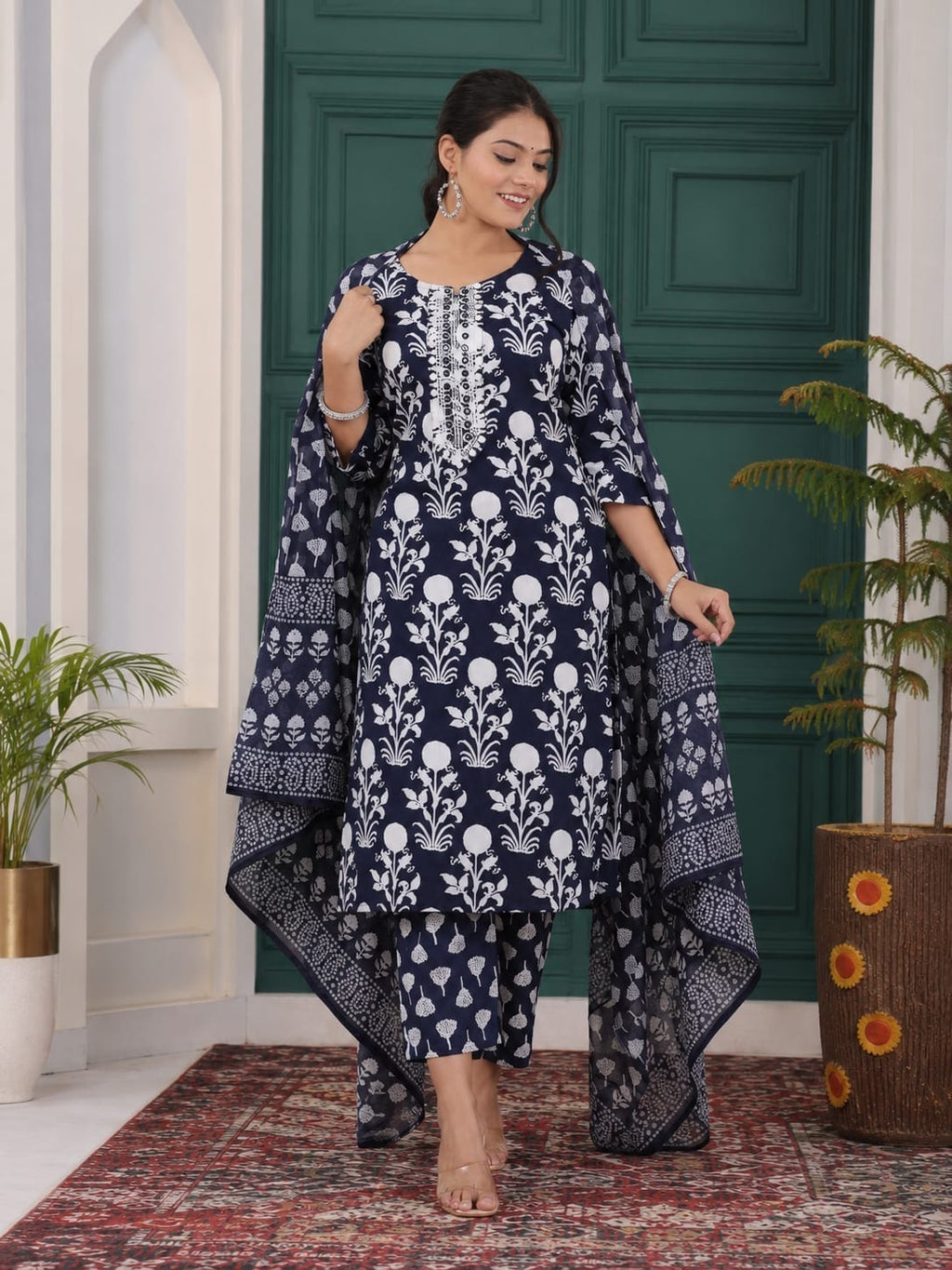 Nalini | Rayon Kurta Pant Set