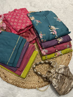 Rezara | Chanderi Kurta Pant Dupatta Set